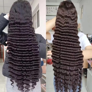 Hd Lace Frontal Wig <strong>Deep</strong> <strong>Wave</strong> Brazilian Hair Wigs 180% 250% Density Virgin Human Hair For Black Women Transparent Swiss Lace - Product Image 4