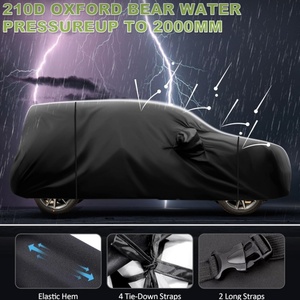 Housses <span class=keywords><strong>de</strong></span> voiture complètes d'extérieur pour Kia Soul 2009-2025, imperméables toutes saisons avec fermeture éclair sur <span class=keywords><strong>la</strong></span> porte pour <span class=keywords><strong>la</strong></span> protection contre <span class=keywords><strong>la</strong></span> neige, <span class=keywords><strong>la</strong></span> pluie, <span class=keywords><strong>la</strong></span> poussière et <span class=keywords><strong>la</strong></span> grêle, noires - Product Image 3