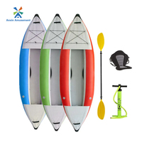 Kayak gonflable de compétition pour équipes, trois places, modèle 2026, le plus vendu, avec pompe, sac à dos et trousse de réparation, kayak à pédales 3 personnes 3,1 - 4m