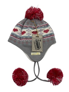 Excellent Offer LANDBAS LUH-10532 <b>Sweet</b> <b>Heart</b> Beanie 54-56 Cm Children Casual Female Jacquard Pattern Knit Cap for Winter Ski - Product Image 6