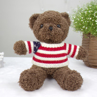 Vente en gros 2025 Ours en peluche Peluche Livraison rapide Pull en peluche Nœud/Cœur en polyester Coton PP pour la Saint-Valentin