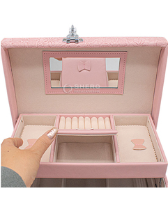 Organizador de Joyas Automático de Gran Capacidad con Diseño de Piel de Serpiente, Personalizado de Fábrica, Portátil, de Cuero PU, Caja de Almacenamiento de Joyas de Viaje - Product Image 2