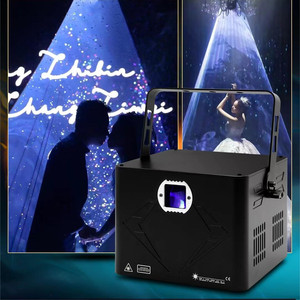 เครื่องฉายแสงเลเซอร์ RGB 10 วัตต์ สำหรับงานเต้นรำในงานแต่งงาน พร้อมไฟเลเซอร์ RGB 10 วัตต์ และเครื่องทำเกล็ดหิมะ - Product Image 1
