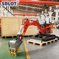 Livraison gratuite SDLOT Mini-excavatrice 1 tonne 2 tonnes 3 tonnes Moteur Cat CE EPA EURO5 Neuve pour usage domestique