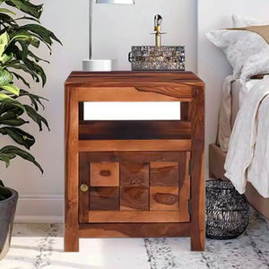 ASHOKA-Mesa auxiliar de madera maciza, elegante, diseño clásico, muebles multifuncionales, duraderos, perfectos para sala de estar, dormitorio y oficina - Product Image 1