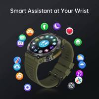 Smartwatch Tattico di Grado Militare K56PRO con Display IPS da 1,39 Pollici, Batteria da 400mAh, Telaio in Lega di Zinco, Orologio Sportivo Intelligente