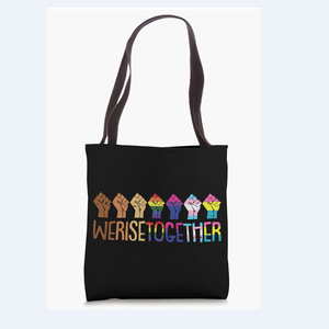 Sac fourre-tout personnalisé en toile Impression personnalisée Amitié Égalité Amour LGBTQ Arc-en-ciel Fierté gay Allié - Product Image 5