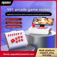 Stik Kontrol Game Nirkabel untuk PC Android IOS Ponsel Switch TV PS4 King of Fighters Joystick Arcade
