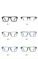 TYSD-LS049 Nuevas Monturas Ópticas Rectangulares TR Populares en Stock para Hombres con Monturas para Gafas y Lentes con Patillas para Todo Tipo de Rostro