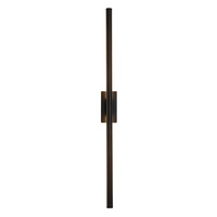 Lámpara LED de pared de tubo lineal simple, candelabro moderno con fondo de arriba hacia abajo, luz de pared opuesta, para cabecera, vestíbulo, pasillo, negro y dorado