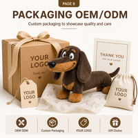 Peluche personnalisée Teckel sur mesure, directement de l'usine, à partir de vos designs (OEM/ODM), poupée de personnage en peluche pour marques IP originales