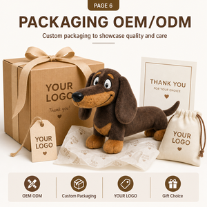 Boneka <span class=keywords><strong>Dachshund</strong></span> Kustom Langsung dari Pabrik, Berdasarkan Desain OEM ODM, Boneka Karakter Isi Dakron untuk Merek IP Asli - Product Image 6
