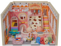 Équipement de terrain de jeu intérieur pour enfants personnalisé et coloré avec une capacité de 500 kg, marque HELLO CAT - Fournitures de parcs d'attractions en gros