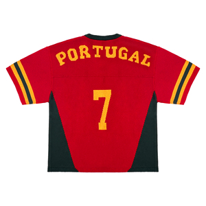 Fabricante de prendas de punto OEM ODM personalizado diseño Logo manga corta fútbol suéter letra Jacquard bordado fútbol tejido <span class=keywords><strong>Jersey</strong></span> - Product Image 2
