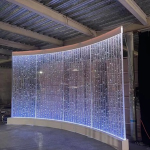 Mur de bulle en treillis courbe de changement de couleur LED sur mesure caractéristique autoportante pour l'espace de salon - Product Image 3