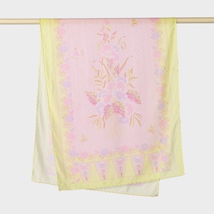 Nouvelle Écharpe Longue en Mousseline Imprimée et Brodé de Dentelle <span class=keywords><strong>SHEIN</strong></span> Certifiée OEKO-TEX, <span class=keywords><strong>Foulard</strong></span> Polyvalent et Doux pour Femmes Malaisiennes - Product Image 5