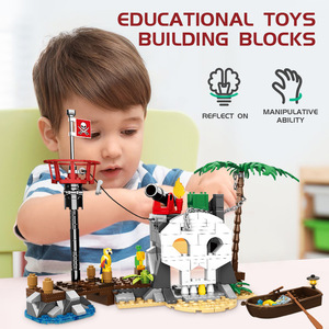 Explosions MR Blocs de construction Modèle de bateau pirate et château flottant Jouet <span class=keywords><strong>à</strong></span> assembler <span class=keywords><strong>à</strong></span> petites particules pour 14 ans et plus - Product Image 2