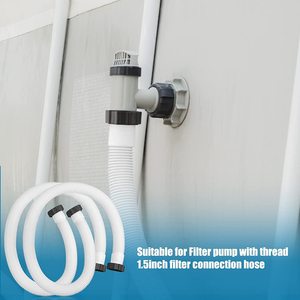 Lot de 2 tuyaux de remplacement pour piscine avec adaptateurs de type B pour pompe de filtration de piscine hors sol, installation facile - Product Image 2