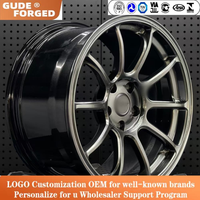 Jantes en alliage d'aluminium GUDECustom multi-rayons super légères pour voiture, 4 ou 5 trous, TC105, 15, 16, 17 pouces, ET40, 4x100, 5x100, 5x112, 5x114.3