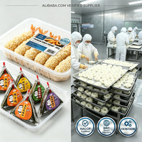 Kimbap Coreano Congelado al por Mayor, Bolas de Arroz Onigiri Listas para Comer, Rollo de Sushi Salado