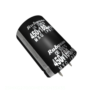 Condensateur traversant 25MXG27000MEFCSN35X35 en aluminium 27000uF 20% 25V SNAP TH - Product Image 1