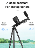 Trépied de Table pour téléphone portable, Kit vidéo Vlog, support de téléphone, lumière vidéo LED, volet à distance, Kit de Vlog pour Smartphone avec Microphone