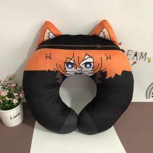 Oreillers de sieste en peluche 32CM Bungo <span class=keywords><strong>Stray</strong></span> Dogs Osamu Dazai Nakahara Cosplay Oreilles de chat en forme de U Coussin Jouets Cadeau - Product Image 6