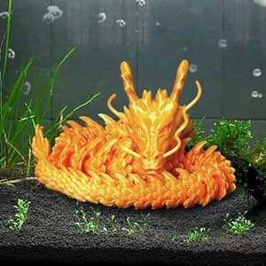 2 Piezas de Dragón Chino Impreso en 3D de 12 Pulgadas, Juguete Antiestrés de Plástico para Adultos, Decoración para el Hogar y la Oficina, Animales y Dinosaurios en 3D - Product Image 3