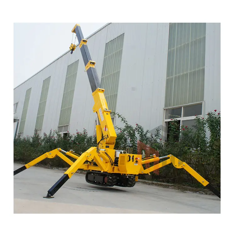 1t 3t 5t 8t Spider Crane พร้อมการหมุน 360 องศาการก่อสร้างอาคารยกเครนแมงมุม