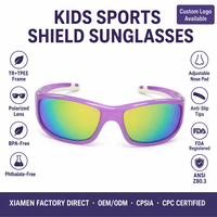 Lunettes de soleil pour bébé prêtes à être expédiées, monture flexible, lunettes de soleil pour tout-petits, vente en gros pour les détaillants