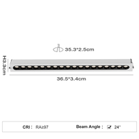 Lámpara LED Empotrable en Techo Daylight Aluminum Steadier, 12W, 6000K, Espectro Completo, Alto CRI 95, Lente Anti-Reflejo de Luz Suave, 50000