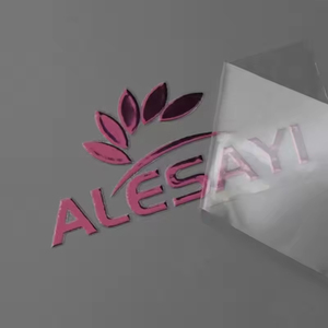 5X5CM 3D Gold Silver Transfer Sticker Name LOGO Personalized <b>Packaging</b> Electroplate Custom Metal Sticker - Product Image 1