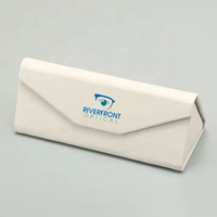 Étui à lunettes en cuir PU rigide fait main 65/93g, étui pliable pour lunettes, boîte d'emballage, logo personnalisé, étui à lunettes