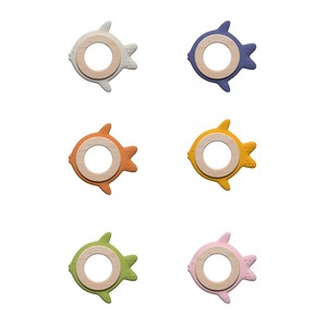 Giao hàng nhanh Vòng gỗ Silicone mọc răng đồ chơi nhẹ nhàng bé kẹo cao su đau núm vú MOL cảm giác Teether sản phẩm em bé - Product Image 6