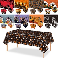Nappe carrée personnalisable en PE imperméable à motif dessin animé, faite à la main, avec 75D/36F pour les fêtes d'Halloween