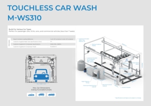 Machine de lavage de voitures entièrement automatique sans contact, équipement de detailing automobile de haute qualité, machine de lavage de voitures automatique sans balais M-WS310 - Product Image 3