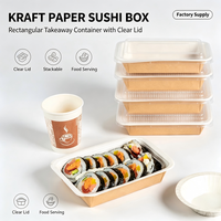 Boîte à lunch jetable en papier kraft en forme de bateau, biodégradable, compatible micro-ondes, boîte à emporter, boîte à fruits, boîte bento