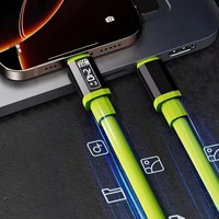 Câble de charge rapide PD 240W haute puissance avec affichage numérique LED 1m Type-C vers Type-C pour téléphone portable Samsung et Huawei