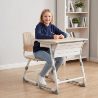 Ensemble de bureau et chaise réglables écologiques et modernes pour l'école primaire, pour une utilisation en classe dans les écoles maternelles