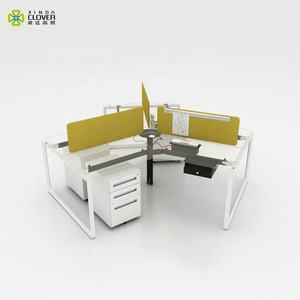 オフィス家具120度L字型ワークステーション3人用オフィステーブル - Product Image 3