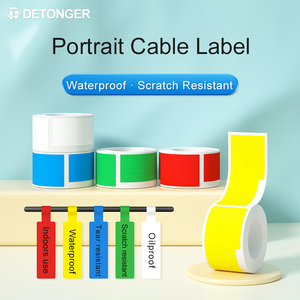 Detonger inkless thị trường Cáp nhiệt máy in nhãn mã vạch QR mã Nhãn dán nhãn nhà sản xuất cáp không dây ID máy in nhãn - Product Image 6