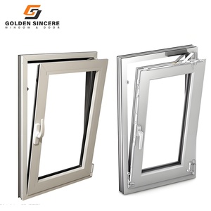 หน้าต่างแบบเอียงและหมุนอลูมิเนียมอัลลอยด์ GS ขาวสำหรับอาคารสำนักงานและโรงเรียน - Product Image 6