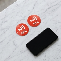 Benutzerdefinierter Mini-RFID-ISO-Zahlungs-NFC-Tag Papier-Einlageaufkleber Wasserdicht 13,56MHz N213 Chip Logo-Druck Social Media