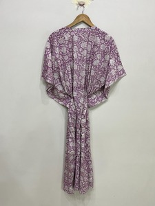 Kaftan court en soie pure, taille unique, ample et confortable pour toutes les tailles, environ 47 pouces, fournisseur d'Inde - Product Image 2