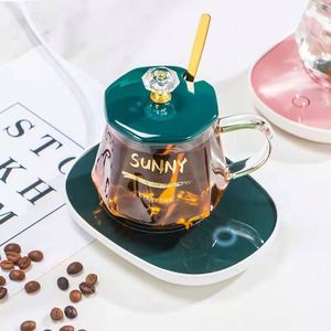 USB Smart Electric Heating Ceramic Glass Water Coffee <b>Mug</b> Warmer Cup Heater - Product Image 3