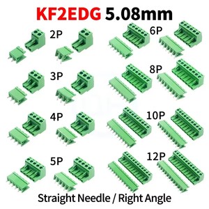 KF 2EDGK + 2EDGV/2EDGRピッチ5.08mmターミナルブロックコネクタ15EDGK + 15EDGV / 15EDGR 5.08ねじソケットPCBねじ - Product Image 1