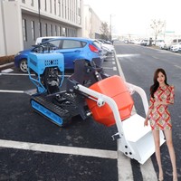 Nouveau produit petite mini bétonnière 300l auto-chargeant sur chenilles mini dumper portable automatique sur chenilles bétonnière mobile sur chenilles