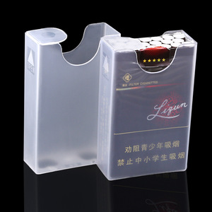 Portable <b>Cigarette</b> Case <b>Sleeve</b> 20 Pack Soft Hard Pack Flip Top Plastic Moisture Proof Pressure Resistant Smoking Accessory - Product Image 2
