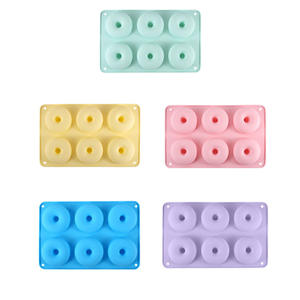 Moule à beignets en <span class=keywords><strong>silicone</strong></span> antiadhésif <span class=keywords><strong>pour</strong></span> 6 beignets, plateau à beignets, moule à dessert <span class=keywords><strong>pour</strong></span> la cuisson - Product Image 5