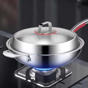 다기능 304 스테인레스 스틸 비 스틱 냄비 긴 손잡이 가정 유도 가스 호환 - Product Image 5